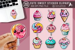 Cute Sweet Sticker Clipart Bundle Product Image 1