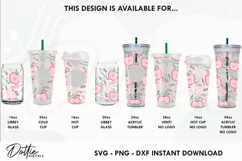 Cute Teacher Starbucks Full 24oz Acrylic Tumbler Wrap SVG Product Image 3