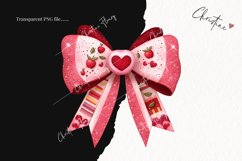 Cute Valentines Teacher Bow | Coquette PNG Product Image 2