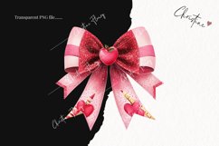Cute Valentines Teacher Bow | Coquette PNG Product Image 2