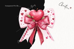 Cute Valentines Teacher Bow | Coquette PNG Product Image 2