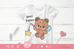 Cute Teddy bear holding star kawaii clipart baby animal Product Image 3