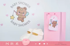 Cute Teddy bear holding star kawaii clipart baby animal Product Image 5