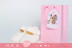 Cute Teddy bear hug star kawaii cliparts baby animal cartoon Product Image 6