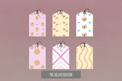 Cute Teddy Bear Patterned Shaped Tags Product Image 1