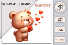 Download this cute teddy bear sublimation clipart, featuring an adorable plush bear blowing a kiss! Perfect for Valentine’s Day gifts, T-shirts, mugs, greeting cards, scrapbooking, and more. High-quality PNG with a transparent background. Get yours today!