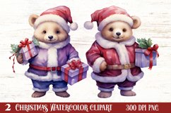 Cute Teddy Chritsmas Sublimation Clipart, Chritsmas PNG Product Image 1