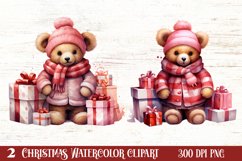 Cute Teddy Chritsmas Sublimation Clipart, Chritsmas PNG Product Image 1