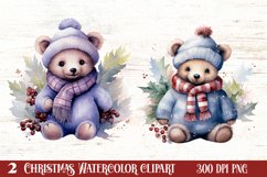 Cute Teddy Chritsmas Sublimation Clipart, Chritsmas PNG Product Image 1