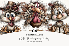 Cute Thanksgiving turkey Sublimation Product Image 1