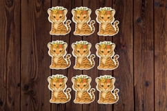 Cute Tiger Printable Stickers - PNG Sticker Sheet
