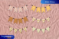 Cute Tiger with Vintage Seamless Pattern Bunting Banner Product Image 1