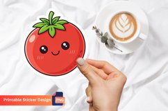 Cute Tomato Sticker, Vegetable Sticker, Tomato Art Sticker Product Image 1