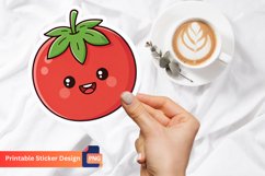 Cute Tomato Sticker, Vegetable Sticker, Tomato Art Sticker Product Image 1