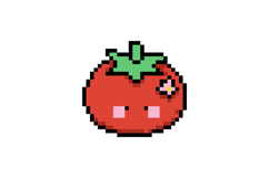Cute tomatoes character illustration pixel art design Product Image 1
