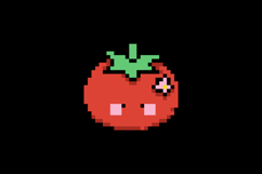 Cute tomatoes character illustration pixel art design Product Image 2