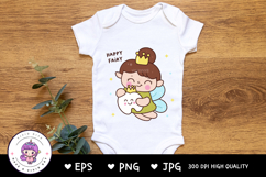 Tooth fairy cute sublimation art. Kawaii Clipart fairytales Product Image 3