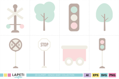 Cute Train Graphics Nursery Decor