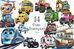 Cute Transport Sublimation Clipart Product Image 1