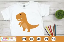 Cute Trex SVG on a kids shirt