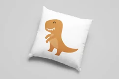 Cute Trex SVG on a pillow