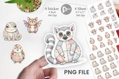 Cute Tropical Patchwork Sticker Product Image 1