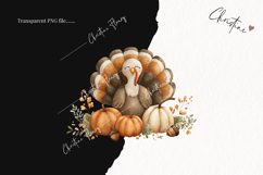 Cute Thanksgiving Turkey Clipart | Turkey PNG Product Image 2
