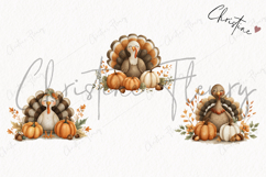 Cute Thanksgiving Turkey Clipart | Turkey PNG Product Image 3