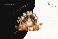 Cute Thanksgiving Turkey Clipart | Turkey PNG Product Image 2