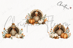 Cute Thanksgiving Turkey Clipart | Turkey PNG Product Image 3