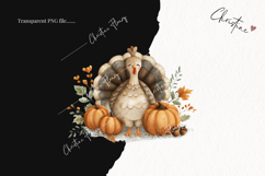 Cute Thanksgiving Turkey Clipart | Turkey PNG Product Image 2