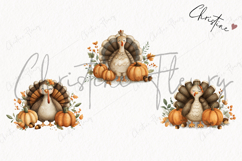 Cute Thanksgiving Turkey Clipart | Turkey PNG Product Image 3