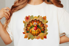Cute Turkey Autumn Plaid PNG Product Image 3