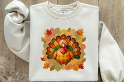 Cute Turkey Autumn Plaid PNG Product Image 4