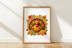 Cute Turkey Autumn Plaid PNG Product Image 5