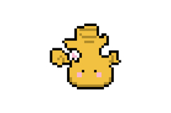 Cute turmeric character illustration pixel art design Product Image 1