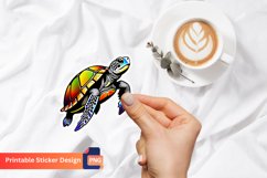 Cute Turtle Sticker, Cartoon Turtle Sticker, Adorable Turtle Product Image 1