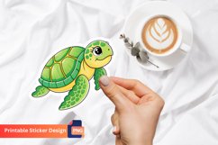 Cute Turtle Sticker, Cartoon Turtle Sticker Product Image 1