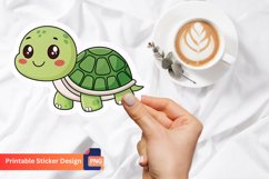 Cute Turtle Sticker, Adorable Turtle Sticker Product Image 1