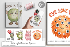 Ugly Momster Quotes Digital Paper Product Image 1