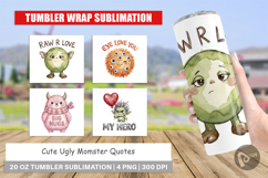 Cute Ugly Momster Quotes Tumbler Product Image 1