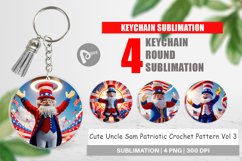Keychain Patriotic Uncle Sam Croc Patriotic Uncle Sam Croche Product Image 1
