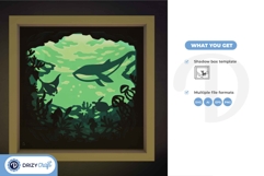 Cute Underwater Scene 3D Shadow Box - The Sea 3D Light Box Product Image 3