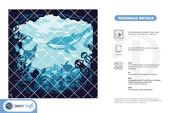 Cute Underwater Scene 3D Shadow Box - The Sea 3D Light Box Product Image 4