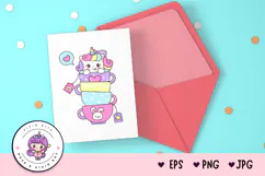 Cute Unicorn Clipart: Pony doodle Kawaii kawaii animals Product Image 3