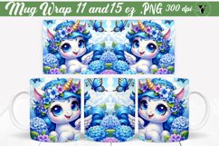 Mug wrap | Cute unicorn Product Image 1