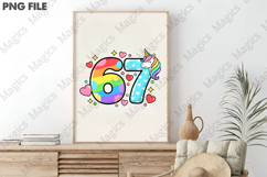 Cute Unicorn Say 67 Valentine PNG Product Image 3