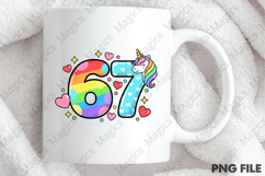 Cute Unicorn Say 67 Valentine PNG Product Image 4
