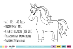 kids unicorn svg design