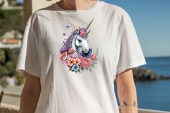Cute Unicorn Watercolor Clipart Product Image 2